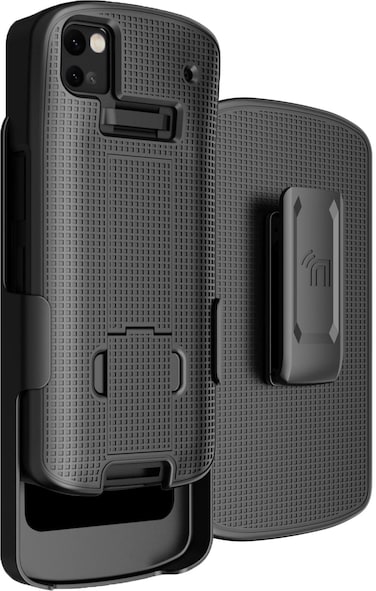 Nakedcellphone Case with Clip for Zebra TC53 TC58 Mobile Computer Scanner Slim Hard Shell Cover with Kickstand and RotatingRatchet Belt Hip Holster Holder Combo  Black
