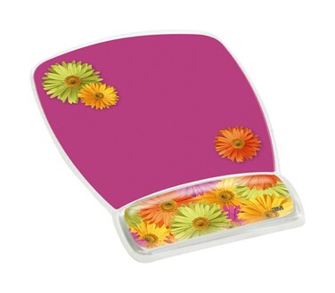 3M Precise Mouse Pad with Gel Wrist Rest Daisy Design MW308DSPink Daisy975