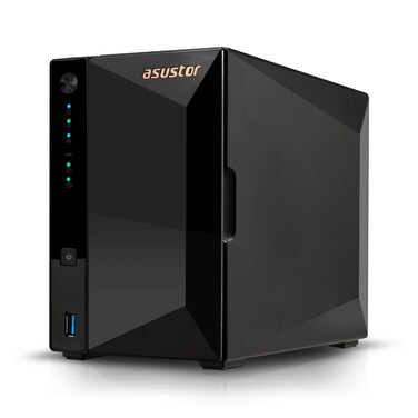 Asustor Drivestor 2 Pro Gen2 AS3302T v2 2 Bay NAS Enclosure Network Storage 17GHz QuadCore 25GbE Port 2GB RAM DDR4 Network Attached Storage for Cloud Storage Diskless