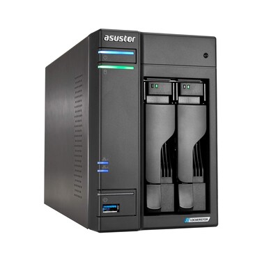 Asustor Lockerstor 2 Gen2 AS6702T  2 Bay NAS QuadCore 20 GHz CPU 4X M2 NVMe Slots PCIe 30 Dual 25GbE 4GB DDR4 RAM Network Attached Storage Diskless