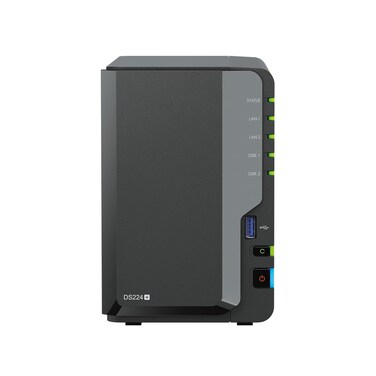 Synology DS224 2Bay Diskstation NAS Intel Celeron J4125 4Core 20 GHz 2GB DDR4 RAM 2xRJ45 1GbE LAN Port 8 TB Bundle with 2 x 4 TB WD Red Plus HDDs WD40EFPX  68C6CN0