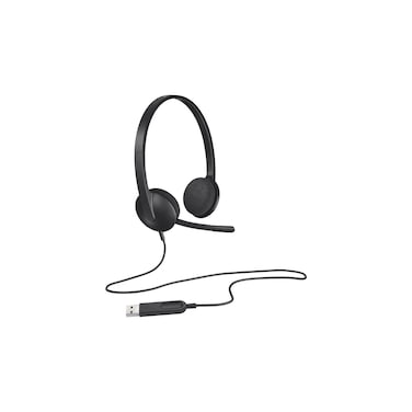 Logitech H340 Wired Headset Stereo Headphones With NoiseCancelling Microphone Usb PcMacLaptop  Black