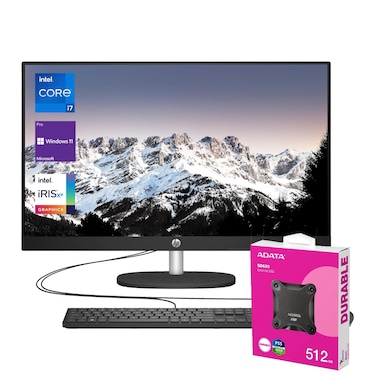 HP Newest Business 27 13th i71355U All in One Desktop Computer FHD Display 1920 x 1080 16GB RAM 1TB SSD IR Camera HDMI RJ45 WiFi 6 Wired KB  Mouse Windows 11 Pro Black