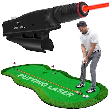 ACHIX Indoor Golf Putter Laser Aiming DevicePutting Laser Training AidsLaser Putt Pro Putting Practice CorrectorGolf Putting Laser Alignment Tool