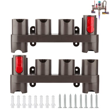 PULINKAI Docking Station Accessory Holder Attachments Organizer for Dyson V15 V7 V8 V10 V11 SV10 SV11 Vacuum Cleaner 2 Pack 10 Storage Adapters