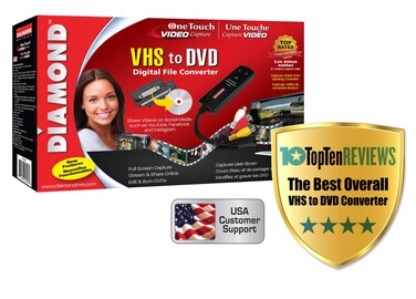 Diamond Multimedia Diamond Vc500 Usb 20 One Touch Vhs To Dvd Video Capture Device With Easy To Use Software Convert Edit And Save To Digital Files For Win7 Win8 And Win10 One Size