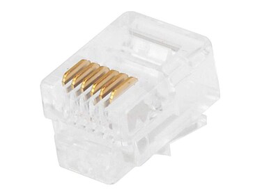 Monoprice RJ12 6P6C Plug Flat Stranded 50PieceBag 107270