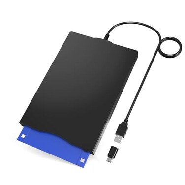YEY Floppy Disk Reader External Floppy Disk Reader USB 35inch USB Floppy Disk Reader 144 MB FDD Portable Floppy Disk for PC Laptops WindowsXP781011 Plug and Play