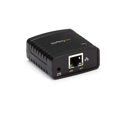 StarTechcom 10100Mbps Ethernet to USB 20 Network Print Server  Windows 10  LPR  LAN USB Print Server Adapter PM1115U2