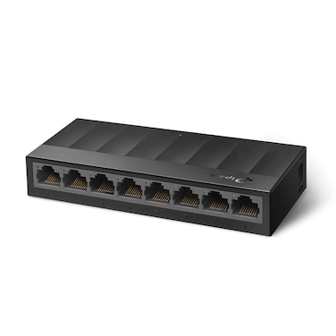 TPLink Litewave 8 Port Gigabit Ethernet Switch  Desktop Ethernet Splitter  Plastic Case  Unshielded Network Switch  Plug  Play  Fanless Quiet  Unmanaged LS1008G