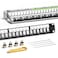 AMPCOM AMPCOM 24Port 1U STPUTP Blank Keystone Patch Panel 19 inch Rack Wall Mount with Rear Cable Management Panel RJ45 EthernetUSBHDMICAT5CAT5ECAT6CAT7