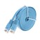 MarginMart 10ft 3M Cat6 Flat Ethernet Cable 10 Feet 3 Meters Gigabit LAN Network Cable RJ45 High Speed Patch Cord for Xbox PS4 PS3 Modem Router LAN Switch Compatible Cat5eCat6 Network Blue