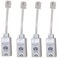 ScreenBeam Actiontec Universally Compatible Inline DSL Phone Filters  4 Pack FLTR4DSL02