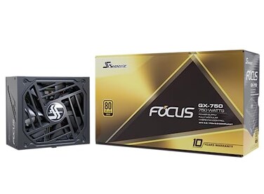 Seasonic Focus V3 GX750 750W 80 Gold FullModular Fan Control in Fanless Silent and Cooling Mode 10 Year Warranty Perfect Power Supply for Gaming and Various Application SSR750FX3