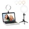 MEZHER 6 Ring Light for Laptop Computer Wecam Lighting for Video Conference Kit Small Desk Ring Lights with Tripod Stand and Clip On for Zoom Meetings Live StreamingTiktok Skype