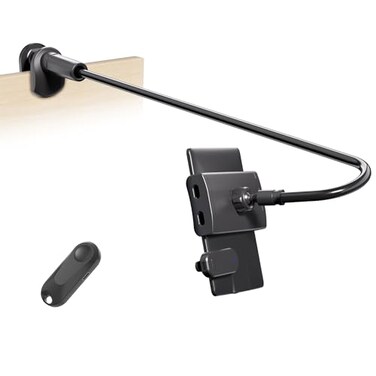 Kefotic Gooseneck Tablet Holder for Kindle Reading in Bed with Page Turner Remote Hands Free Desk Bedside Lazy Arm Stand for Kindle Accessories Gifts for Readers