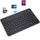JIMTAB UltraSlim Bluetooth Keyboard Portable Mini Wireless Keyboard Rechargeable for Apple iPad iPhone Samsung Tablet Phone Smartphone iOS Android Windows 10 inch Black