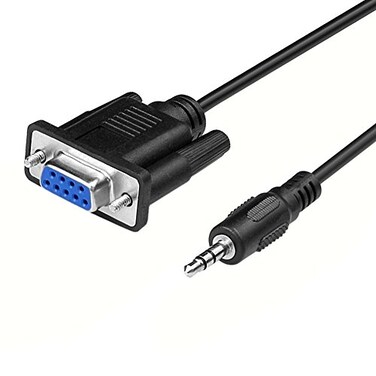 Qaoquda Wpeng DB9 9 Pin Female to 35mm Male Plug Serial Cable VGA to 18 inch Conversion Cable  6FT18M