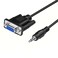 Qaoquda Wpeng DB9 9 Pin Female to 35mm Male Plug Serial Cable VGA to 18 inch Conversion Cable  6FT18M