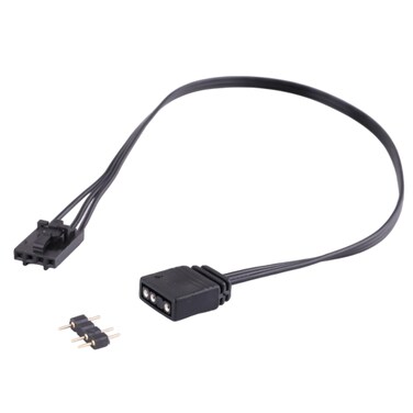 Vacatga for Corsair RGB to Standard ARGB 4Pin 5V Adapter Connector RGB Cable 25cm Extension Cord Black PVC Black PVC