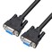 DTECH DB9 RS232 Serial Cable Female to Female Null Modem Cord Full Handshaking 7 Wire Crossover for Data Communication 5 Feet Black
