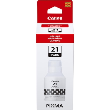 Canon GI21 Pigment Black Ink Bottle Compatible to G3260 G2260 and G1220 Supertank Printers one Size