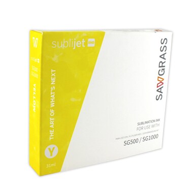Sawgrass VHOB SubliJet UHD Sublimation Ink for SG500  SG1000 Yellow Regular Capacity Cartridge 609104 31ml