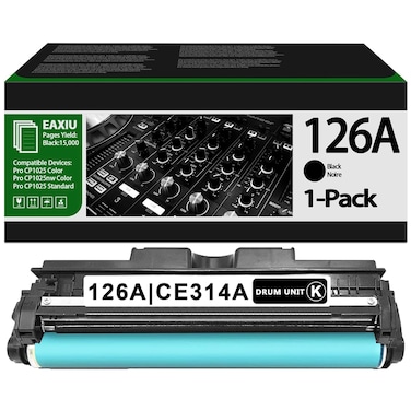 GORLENKE 126A Black Imaging Drum CE314A 1Pack Compatible 126A  CE314A Drum Unit Replacement for HP 126A for Color CP1025 CP1025nw CP1025 M175a M175nw M275 M177fw M176n Printer