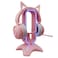 Tilted Nation RGB Gaming Headset Stand  3 in 1 Headphone Stand with Mouse Bungee and 2 Port USB 30 Hub  The Ultimate Gaming Accessory  Dynamic RGB Headphone Holder with USB Charger  Pink