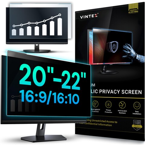 VINTEZ Universal Acrylic 20 202 215 216 22 Inch Computer Privacy Screen Filter for Widescreen Computer Monitors  194 x 126492 x 319mm  Monitor Frame Hanging type