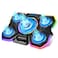 AIMIUZI Laptop Cooling Pad Gaming Laptop Cooler with 5 Quiet Fans and RGB Lights OneClick Close Laptop Fan Cooling Pad Fits 1217 Inch Laptop 2 USB Ports 7 Adjustable Height