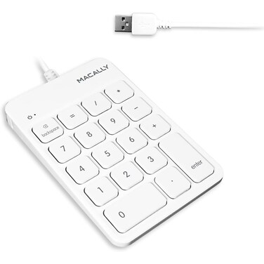 Macally NUMKEY 18 Key USB Numeric Keypad for MacPC