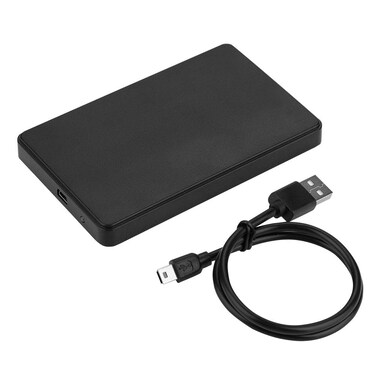 Zopsc 25in IDE Parallel Port Mobile Hard Disk Box High Speed HDD case External Storage No Screws