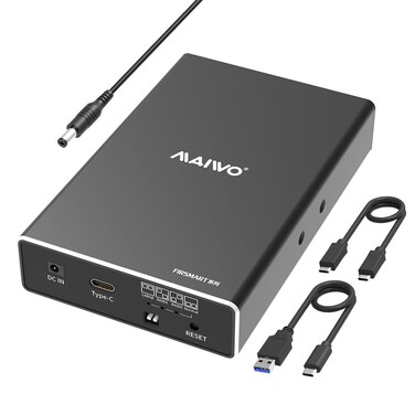 MAIWO Dual Bay Hard Drive RAID Enclosure for 25 Inch SATA SSD HDD RAID 0RAID 1JBODPM USB 31 GEN 2 10Gbps with UASP 16TB Capacity External HDD Bay Aluminum