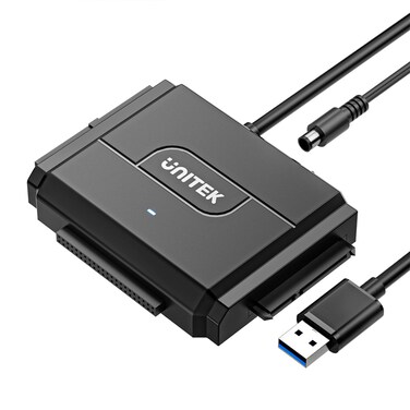 Unitek SATAIDE to USB 30 AdapterHard Drive External Cable Converter for Universal 2535 IDE SATA HDD525 DVD Optical DriveOne Touch Backup Function Included 12V2A Power Adapter