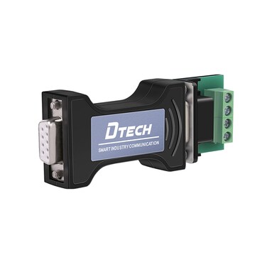 DTECH PortPowered RS232 to RS485 Converter Adapter for Industrial Long Haul Serial Communication Supports 600W Antisurge and 15KV Static Protection