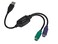Monoprice PS2 KeyboardMouse to USB Converter Adapter Black 110934