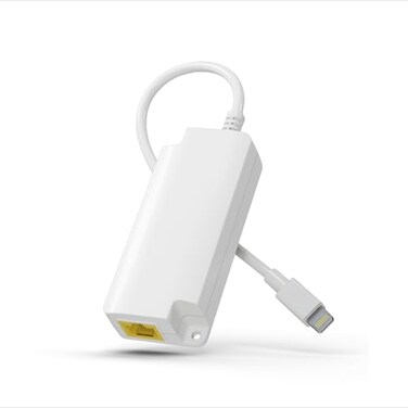 PROCET PoE System Lightning to Ethernet Adapter Supports All iOS Ethernet Adapter for iPhoneIPad10100Mbps High Speed Plug and Play 2in1 RJ45 Ethernet LAN Network Adapter