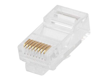 Monoprice RJ45 8P8C Plug Flat Stranded 50PieceBag 107322