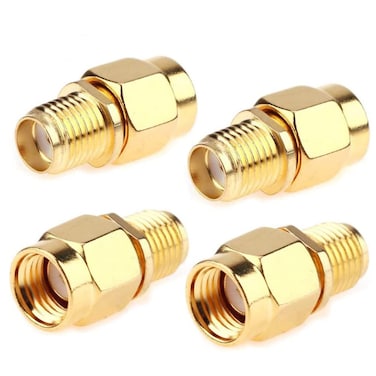 TengKo SMA Female to RPSMA Male Jack Adapter SMA Male Plug to SMA Female Connector Coaxial Coax Adapter for WiFi Antenna Repeaters Radio Signal Extension Cable 4 Pack
