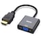 Benfei HDMI to VGA Benfei GoldPlated HDMI to VGA Adapter Male to Female for Computer Desktop Laptop PC Monitor Projector HDTV Chromebook Raspberry Pi Roku Xbox and More  Black