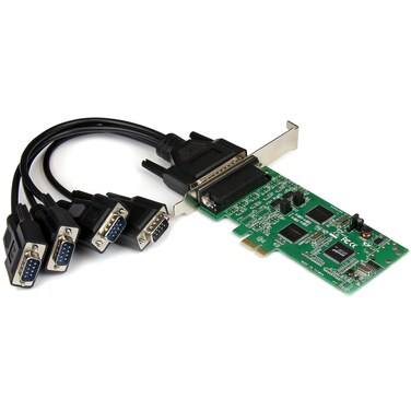 StarTechcom 4 Port PCI Express PCIe Serial Combo Card with Breakout Cable  2 x RS232 2 x RS422  RS485  Dual Profile PEX4S232485