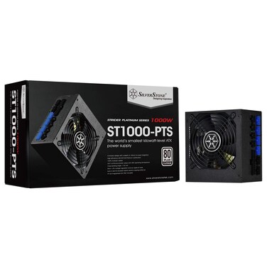 SilverStone Technology 1000 Watt Fully Modular 80 Plus Platinum Power Supply In Ultra Compact 140mm In Depth SST ST1000 PTS SSTST1000PTS
