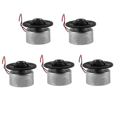 LDEXIN 5pcs Two Terminals Connector CD Tray Holder DVD Drive Electric Micro Motor Spindle Wheel Black