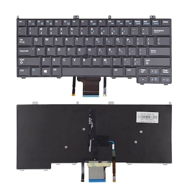 SUNMALL Backlit Keyboard Replacement with Pointer and Backit Compatible with Dell Latitude 14 7000 E7440 E7240 E7420 Series Black US Layout