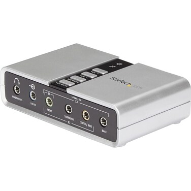 StartechCom 71 Usb Sound Card  External For Laptop With Spdif Digital Audio Pc Silver Icusbaudio7D