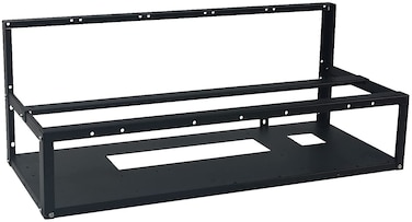 Topaliving 12 GPU Mining Rig Frame Steel Open Air Miner Rig Case Support for Dual ATX Bitcoin Miner Mining Rack for ETH Crypto Coin Currency Mining Support to Dual Power Supply Frame ONLY