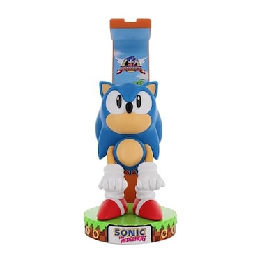 Exquisite Gaming SEGA Sonic Deluxe  Light Up Headphone Stand Device Controller  Phone Stand Cable Guys Includes 4 C Cable Licensed Figure