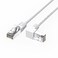 JUXINICE Cat6 Ethernet Cable Right Angle White 6FT 90 Degree CAT 6 Ethernet Patch Cable RJ45 LAN Cable Gigabit Network Cable for PC Router Modem Xbox PS4 PS3 Downward Angle 6feet