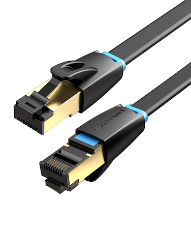 VENTION Cat 8 Ethernet Cable 40Gbps 2000MHz High Speed LAN Patch RJ45 Cable SFTP Twisted Pair Network Cable for Switch Router Patch Panel PS4 Xbox Data Center Cat8 SSTP Flat 3 Meter